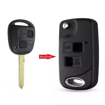 Автомобильный чехол Dandkey с дистанционным управлением, флип-чехол для ключа для Toyota Yaris Celica Avensis RAV4 Prado Camry Land Cruser 120 Corolla Carina TOY47