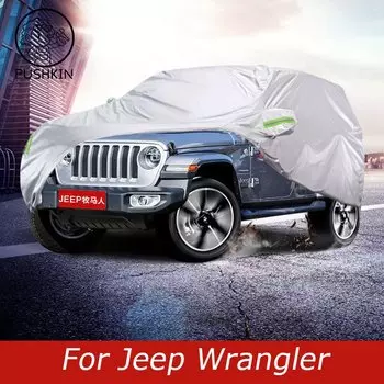 Автомобильный чехол для Jeep Wrangler 2019 -2023 2024, ветрозащитный, пыленепроницаемый, УФ-защита, автомобильный чехол для Jeep Wrangler JK JL YJ 1987-2022