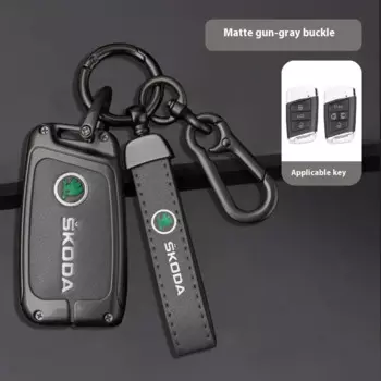 Автомобильный чехол для ключей из цинкового сплава из ТПУ, сумка для ключей, автомобильный брелок для ключей, металлический корпус для Skoda VRS Octavia A5 A7 Fabia Superb Kodiaq Karoq, аксессуары