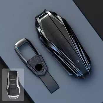 Автомобильный чехол для ключей из цинкового сплава для BYD Atto 3 Han EV Dolphin, прочный второй Song Pro Tang Dm QIn PLUS MAX Yuan, держатель для ключей, цепочка