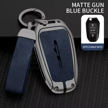 Автомобильный чехол для ключей из цинкового сплава для Peugeot GTLine 207 307 407 208 308 408 508 2008 3008 4008 RCZ, металлический чехол для ключей