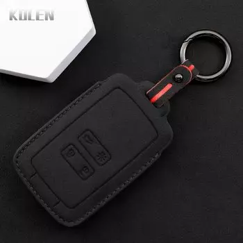 Автомобильный чехол для ключей с дистанционным управлением для Renault Koleos Kadjar Clio Megane Talisman Espace Zoe Scenic Dacia Sandero, кожаный брелок