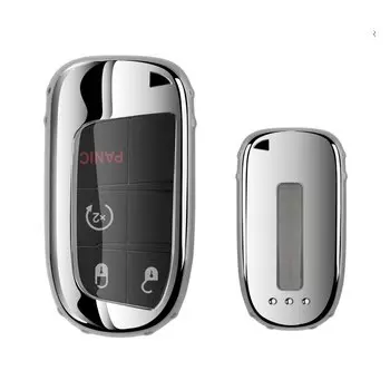 Автомобильный чехол из ТПУ с полным покрытием ключа дистанционного управления чехол для ключей для Fiat Jeep Renegade Grand Dodge Ram 1500 зарядное устройство для путешествий Дротика Challenger, Chrysler