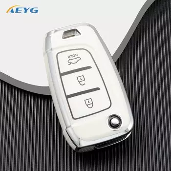 Автомобильный чехол-книжка из ТПУ для Hyundai Elantra Solaris Tucson i30 i35 i40 KONA Genesis Soanta Fe Azera