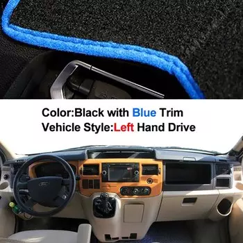 Автомобильный чехол на приборную панель автомобиля, накидка на ковер для Ford Transit 2002-2009, защита центральной консоли, солнцезащитный козырек 2008 2007 2006 2005