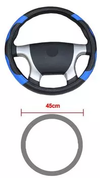 Автомобильный чехол на руль, автобус, грузовик для 36, 38, 40, 42, 45, 47 50 см, диаметр, синий, красный, кожаная пленка на руль из микрофибры