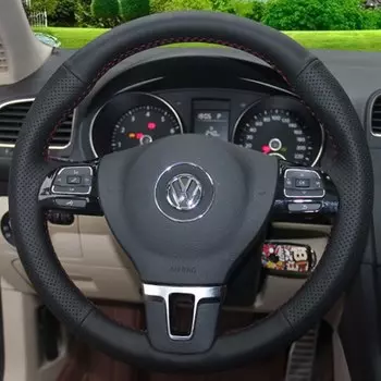 Автомобильный чехол на руль из искусственной кожи для Volkswagen VW Golf Tiguan Passat B7 Passat CC Touran автомобильные аксессуары интерьер
