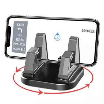 Автомобильный держатель для телефона, вращающийся на 360 градусов держатель для телефона с защелкой на приборной панели, кронштейн для GPS смартфона Xiaomi IPhone Apple 12 Samsung