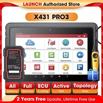 Автомобильный диагностический инструмент GL LAUNCH X431 PRO3 V + 5,0, профессиональный автомобильный диагностический сканер, автомобильный диагностический сканер OBD2