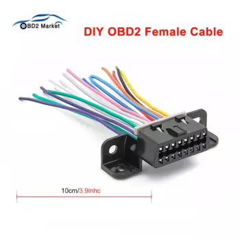 Автомобильный диагностический кабель OBD2, 16-контактный удлинитель 10/30 см, для VW/Toyota/honda