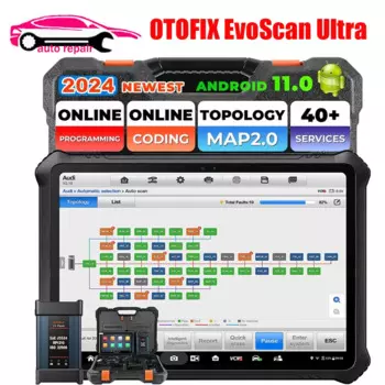 Автомобильный диагностический сканер OTOFIX EvoScan Ultra J2534 OEM, сканер для программирования ECU, инструмент для кодирования, 2-летнее бесплатное обновление, картографирование топологии