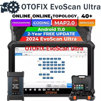 Автомобильный диагностический сканер OTOFIX EvoScan Ultra J2534 OEM, сканер для программирования ECU, инструмент для кодирования, 2-летнее бесплатное обновление, картографирование топологии