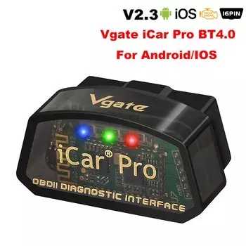 Автомобильный диагностический сканер Vgate iCar Pro elm327 V2.3 OBD 2 OBD2, WIFI Bluetooth 4,0 для Android/IOS BT3.0 для Android ODB2