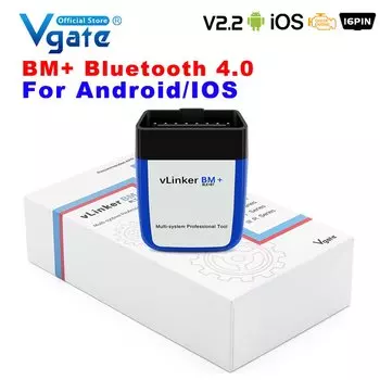 Автомобильный диагностический сканер Vgate VLinker BM ELM327 для BMW с Wi-Fi Bluetooth 4,0 OBD2 OBD 2