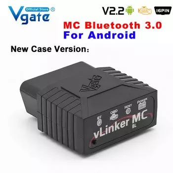 Автомобильный диагностический сканер Vgate vLinker MC + ELM327 V2.2, Bluetooth 4,0, OBD2, Wi-Fi