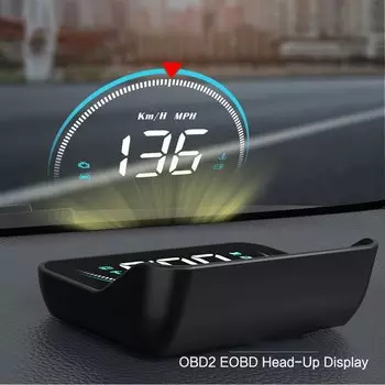 Автомобильный дисплей на лобовое стекло HUD OBD2 II EUOBD Предупреждение о превышении скорости, проектор на лобовое стекло, автомобильная электронная сигнализация напряжения