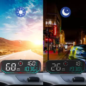 Автомобильный дисплей на лобовое стекло HUD, легко устанавливаемый дисплей на лобовое стекло, автомобильные аксессуары