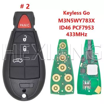 Автомобильный Дистанционный ключ HE без ключа Go ID46 433 МГц 1YZ-C01C M3N5WY783X для Jeep Grand Cherokee Dodge Caravan Chrysler Town Country 300