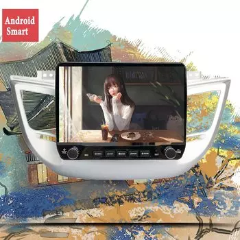 Автомобильный DVD на базе Android 14,0 для Tucson 3 ix35 2015 2016 2017 2018, GPS-навигация, радио, видео, аудио, 8 ГБ ОЗУ