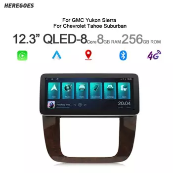 Автомобильный DVD-плеер, 12 дюймов, 2 din, Android 14, 8 ГБ + 256 ГБ, навигация GPS, автомобильное радио для GMC Yukon Chevrolet Tahoe Suburban 2007-2012