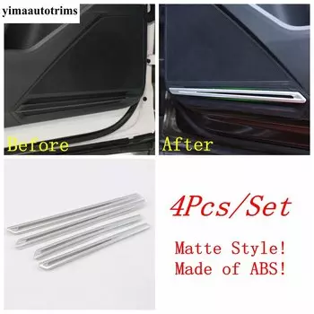 Автомобильный дверной динамик, стерео аудио звуковая полоса, накладка для Volkswagen VW Tiguan MK2 2016-2023, углеродное волокно/матовые аксессуары