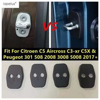 Автомобильный Дверной замок, дневная обшивка, аксессуары для Citroen C5 Aircross Кепка с пряжкой C5X и Peugeot 301 508 2008 3008 5008-2017