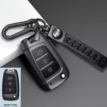Автомобильный флип-чехол для ключа, чехол для Hyundai Elantra Solaris Tucson I30 I35 I40 KONA Genesis Santa Fe Azera, аксессуары