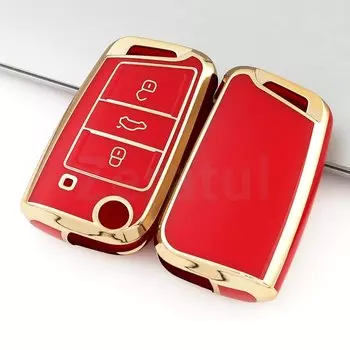 Автомобильный флип-чехол из ТПУ для VW Volkswagen Golf 7 MK7 Tiguan MK2 для Skoda Octavia Kodiaq Seat Ateca Leon FR Ibiza