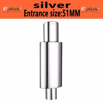 Автомобильный глушитель выхлопной трубы, универсальный Овальный глушитель из нержавеющей стали 51 57 63 мм, сине-серебристая выхлопная система, глушители, звук спортивного автомобиля