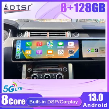 Автомобильный GPS навигатор, 8 + 128 ГБ, 15,5/12,3 дюймов, два экрана для Range Rover Vogue L405 Sport L494 2014-2017 Android