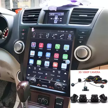 Автомобильный GPS-навигатор Android для автомобиля для Toyota Highlander 2007-2013 Wi-Fi автомобильный плеер радиомагнитофон головное устройство ЖК-дисплей