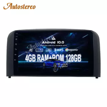 Автомобильный GPS-навигатор Carplay для Volvo S80 1999-2005 Android 13 6 + 128G авто радио стерео головное устройство мультимедийный плеер магнитофон