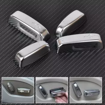 Автомобильный хромированный переключатель регулировки внутреннего сиденья, ручка, кнопка, накладка, подходит для Volvo XC60 XC70 V40 V60 S40 S60 C30 C70