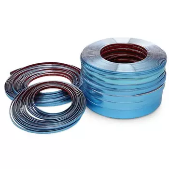 Автомобильный хромированный Стайлинг, украшение, литая отделка, лента, авто DIY, защитная наклейка на бампер кузова, 6 мм, 8 мм, 10 мм, 12 мм, 15 мм, 20 мм