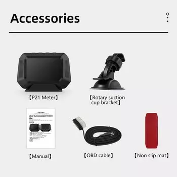 Автомобильный инструмент для диагностики HUD P21, умный инструмент для диагностики, бортовой компьютер, Инклинометр 4 х4, OBD + GPS + измеритель наклона