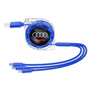 Автомобильный интерьер 3 в 1 Micro USB Тип C кабель для быстрой зарядки для Audi Sline quattro Q7 Q5 S4 S5 A6 C7 TT Q4 RS A3 8l A5 A4 A1 A7