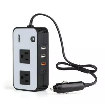 Автомобильный инвертор, 200 Вт, 60 Гц, с 4 USB-портами