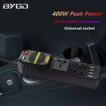 Автомобильный инвертор BYGD, 200 Вт, 12 В постоянного тока в 220 В переменного тока, адаптер для зарядного устройства, автомобильный преобразователь питания, USB-порт, инвертор для быстрой зарядки автомобиля