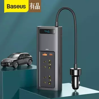 Автомобильный инвертор Xiaomi Baseus, 12 В постоянного тока в 220 В переменного тока, автомобильный преобразователь, инвертор USB Type C, зарядное устройство для быстрой зарядки, автомобильный адаптер питания, инвертор