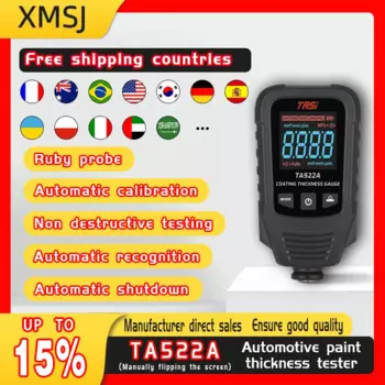 Автомобильный измеритель толщины покрытия TA522A, толщиномер для лакокрасочного покрытия