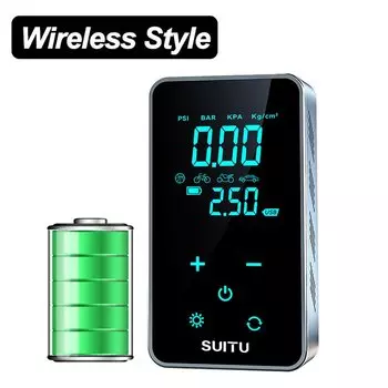 Автомобильный Электрический воздушный насос, портативный беспроводной цифровой сенсорный компрессор, 12 В, 150psi, насос для шин для автомобиля, мотоцикла
