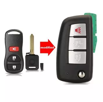 Автомобильный ключ jingyuqin для Nissan Tiiida Murano Juke Navarra Sunny Teana Granlivina X-trail Frontier Pulsar Pathfinder Titan Quest