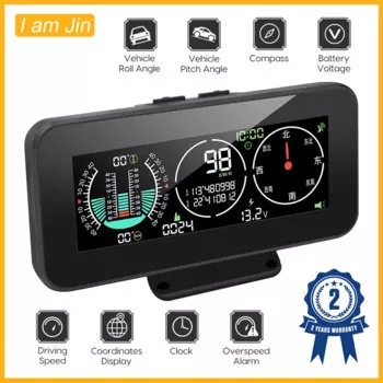 Автомобильный компас M60, инклинометр, спидометр, GPS, скорость наклона, цифровое устройство, превышение скорости, дисплей Hud, автомобильные внедорожные аксессуары
