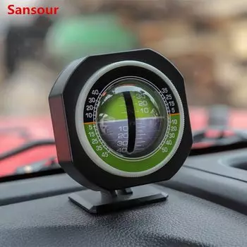Автомобильный компас Sansour, высокоточный встроенный СВЕТОДИОДНЫЙ АВТОМАТИЧЕСКИЙ Наклонный измеритель уровня, автомобильный инклинометр, градиентный угломер