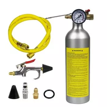 Автомобильный комплект инструментов для промывки труб кондиционера автомобиля, бутылочка для очистки труб из алюминиевого сплава