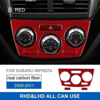Автомобильный Кондиционер из углеродного волокна для Subaru Impreza 2009 2010 2011, аксессуары для кондиционера, внутренняя отделка