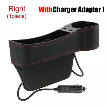 Автомобильный контейнер для хранения в виде зазора на сиденье, карманные подставки для автомобильных USB-зарядных устройств, адаптер питания, чашки для телефона, держатель, автомобильные аксессуары из искусственной кожи