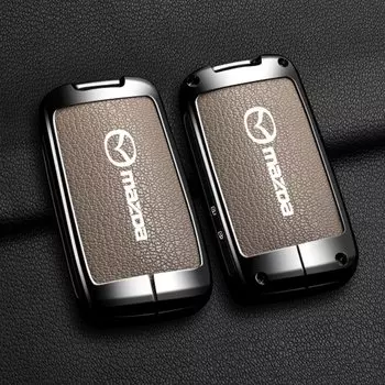 Автомобильный кожаный чехол для ключей, держатель для ключей, брелок для Mazda 3 Alexa CX30 CX-4 CX5 CX-5 CX8 CX-8 CX-30 CX9 CX-9, аксессуары для ключей