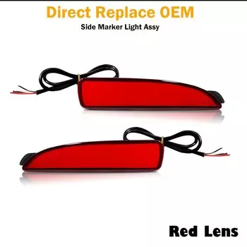 Автомобильный красный светодиодный боковой габаритный фонарь iJDM для Mazda 3 1-го поколения 2004-2008 годов, седан/шлях, замена OEM красных светоотражателей без лампочек