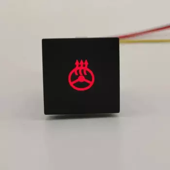 Автомобильный красный светодиодный светильник, кнопка включения и выключения рулевого колеса с подогревом для VW Golf 6 MK6 Caddy EOS Scirocco 2006-2012